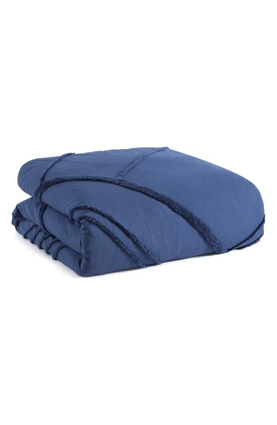 Dkny Chenille Block Comforter Set, King In Denim