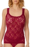 Hanky Panky Lace Camisole In Dark Pomeg