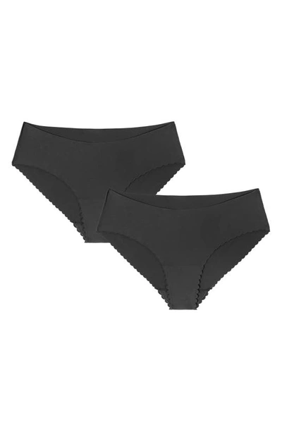 Proof 2-pack Period & Leak Resistant Everyday Super Light Absorbency Briefs In Black/ Black