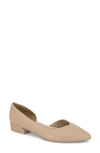 Kenneth Cole Carmina Half D'orsay Flat In Chai