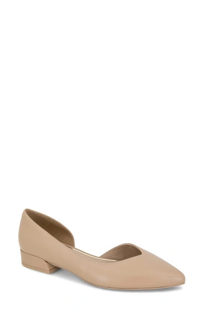 Kenneth Cole Carmina Half D'orsay Flat In Chai