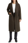 Sam Edelman Double Breasted Trench Coat In Chocolate