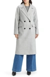 Sam Edelman Double Breasted Trench Coat In Grey Twill