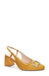 42 Gold Zilina Slingback Pump In Yellow