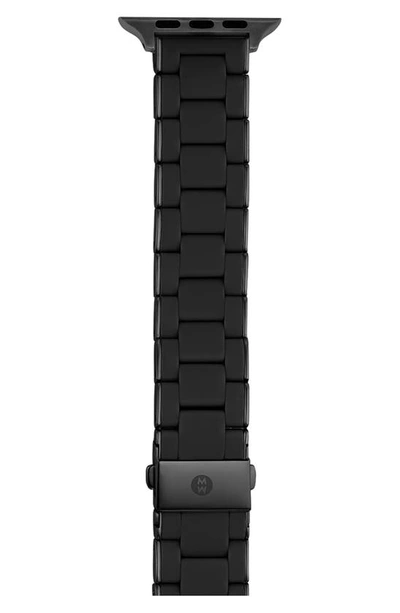 Michele Silicone 20mm Apple Watch® Watchband In Black/black