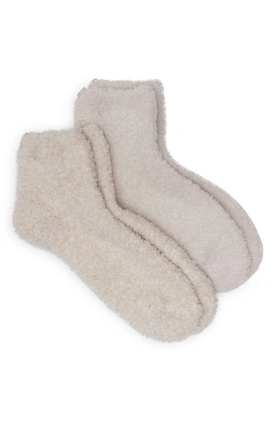 Barefoot Dreams Cozychic™ Assorted 2-pack Ankle Socks In Almond Multi