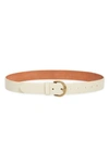 Madewell Medium Perfect Leather Belt In Sand