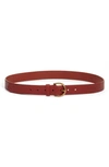 Madewell Medium Perfect Leather Belt In Stained Mahogany