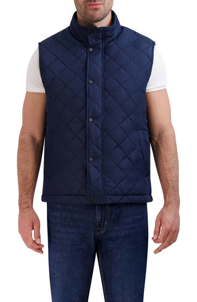 Cole Haan Quilted Vest In Blue
