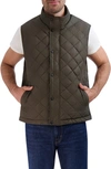Cole Haan Quilted Vest In Green