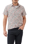 Rodd & Gunn Hillmorton Sports Fit Print Short Sleeve Cotton Button-up Shirt In Dusty Pink