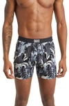 Saxx Ultra Super Soft Relaxed Fit Boxer Briefs In Jungle Canopy- Black