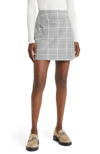 Treasure & Bond Plaid Miniskirt In Grey Avery Plaid