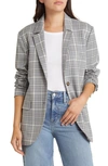 Treasure & Bond Oversize Plaid Blazer In Grey Avery Plaid