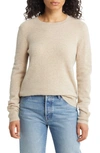 Nordstrom Cashmere Crewneck Sweater In Beige Hummus Heather