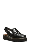 Donald Pliner Halie Slingback Moc Toe Loafer In Black