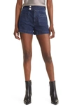 Frame Le Hardy Welt Pocket High Waist Denim Shorts In Napoli