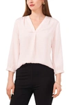 Vince Camuto Rumple Fabric Blouse In Mauve Chalk