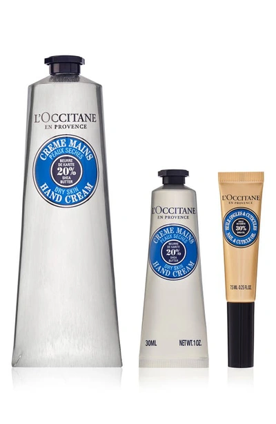 L'occitane Nourished Hands Shea Butter Set $62.50 Value In Golden Yellow