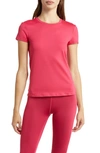 Alo Yoga Soft Finesse Performance Jersey T-shirt In Lipstick Red