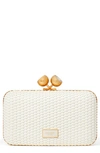 KATE SPADE KISSLOCK WOVEN CLUTCH