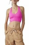 Fp Movement Free Throw Crop Top In Neon Magenta
