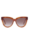 Le Specs Liar Liar 57mm Cat Eye Sunglasses In Vintage Tort