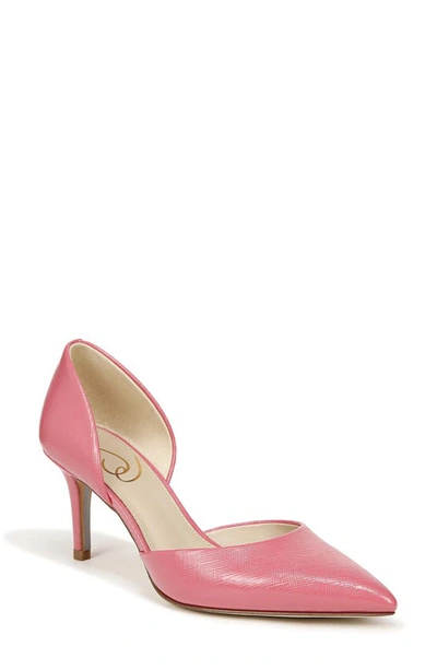 Sam Edelman Viv Pointed Toe D'orsay Pump In Rose Quartz