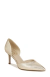 Sam Edelman Viv Pointed Toe D'orsay Pump In Gold Leaf