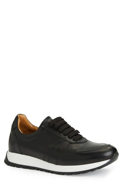 Bruno Magli Men's Ace Suede And Leather Athletic Lace-up Trainers In Black