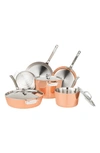 VIKING VIKING CONTEMPORARY 4-PLY COPPER CLAD 9-PIECE COOKWARE SET