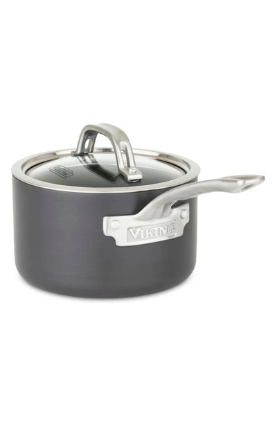 Viking 2-quart Hard Anodized Nonstick Sauce Pan With Lid In Dark Grey