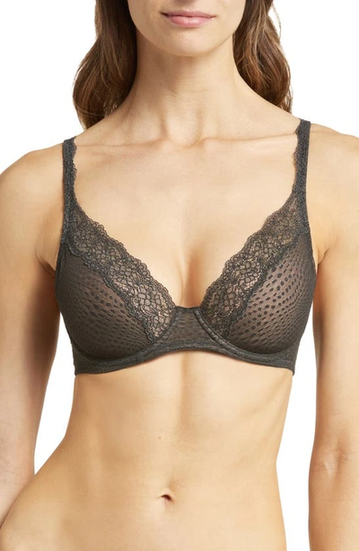 Natori Beyond Underwire Contour Bra In Coal/ Buff