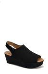 Gentle Souls By Kenneth Cole Nyssina Platform Slingback Sandal In Black