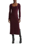 French Connection Women's Babysoft Long-sleeve Bodycon Sweater Dress In Evening Wine