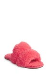 Ugg Maxi Curly Genuine Shearling Scuffetta Slipper In Pink Glow