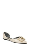 Franco Sarto Hadley Pointed Toe D'orsay Flat In White