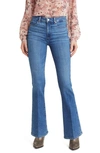 Paige Womens Md Blue With Highs Genevieve Brand-patch High-rise Mid-rise Stretch-denim Jeans