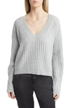 OPEN EDIT V-NECK RIB SWEATER