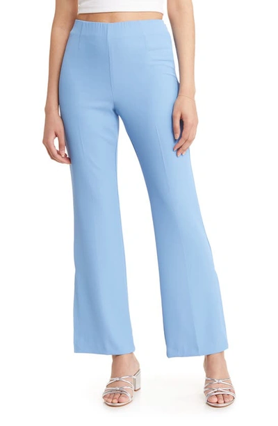 Open Edit Vented Flare Pants In Blue Lake