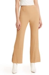 Open Edit Vented Flare Pants In Tan Cartouche