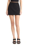 Open Edit Tailored Miniskirt In Black