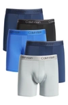 Calvin Klein 5-pack Performance Boxer Briefs In Black/ Blue Multi