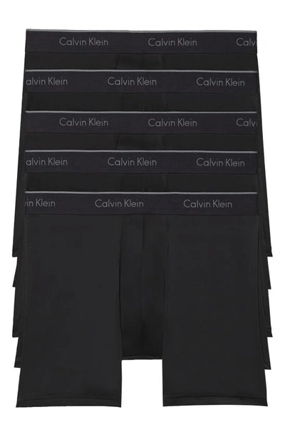 Calvin Klein 5-pack Performance Boxer Briefs In Ytk 5 Black