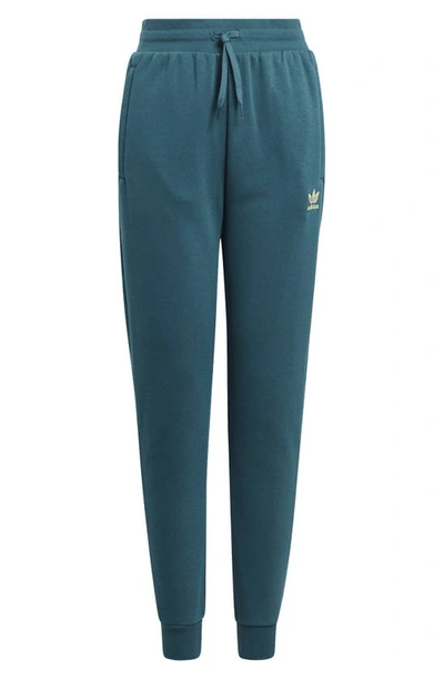 Adidas Originals Kids' Adicolor Joggers In Arctic Night/ Pulse Yellow