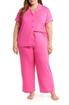 Nordstrom Moonlight Crop Pajamas In Pink Yarrow