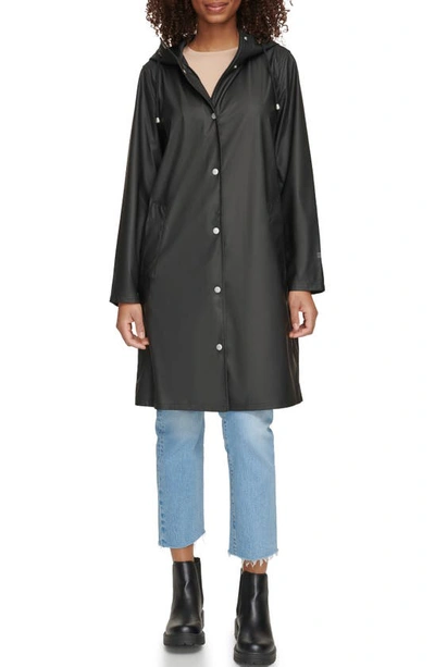 LEVI'S LEVI'S WATER RESISTANT HOODED LONG RAIN JACKET