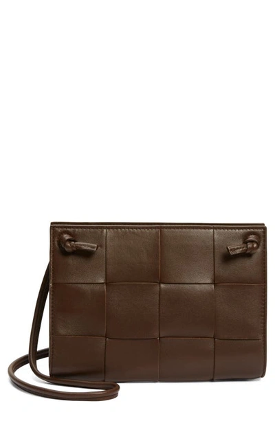 Bottega Veneta Cassette Intreccio Leather Shoulder Bag In 2016 Light Brown-gold