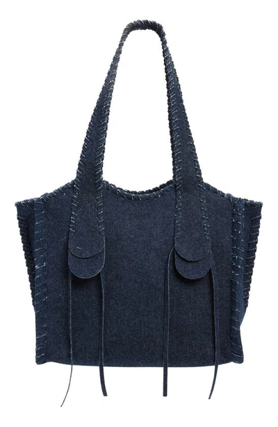 Chloé Mony Tote Bag In Blue