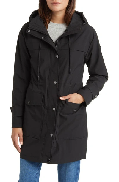 Michael Michael Kors Hooded Anorak Jacket In Black